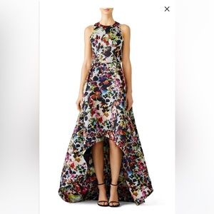 Monique Lhuillier Floral High Low Gown
